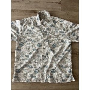 Hard Rock Cafe Save The Planet Los Angeles Men’s Hawaiian Button Up Shirt XL